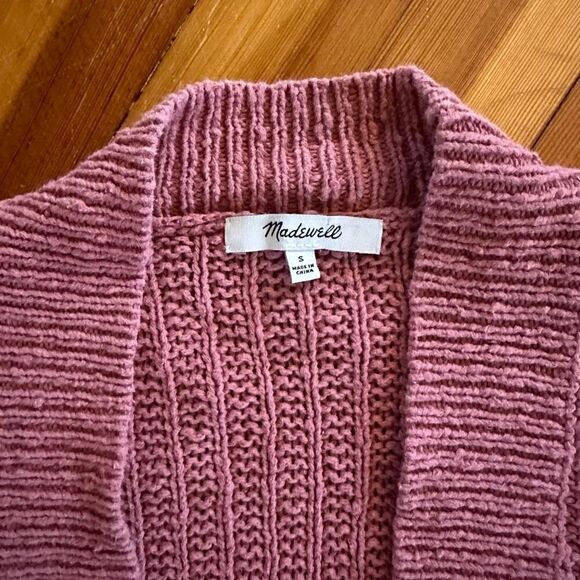 Madewell Bobble Cardigan Sweater in Dusty Rose Pink Size S - Picture 5 of 6